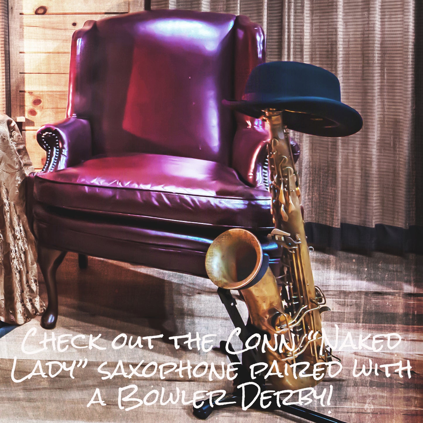 1930's Vintage Conn Saxophone Music Themed Art