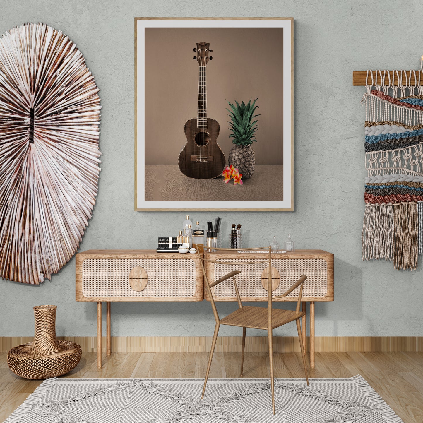 Maui Ukulele Hawaiian Themed Art