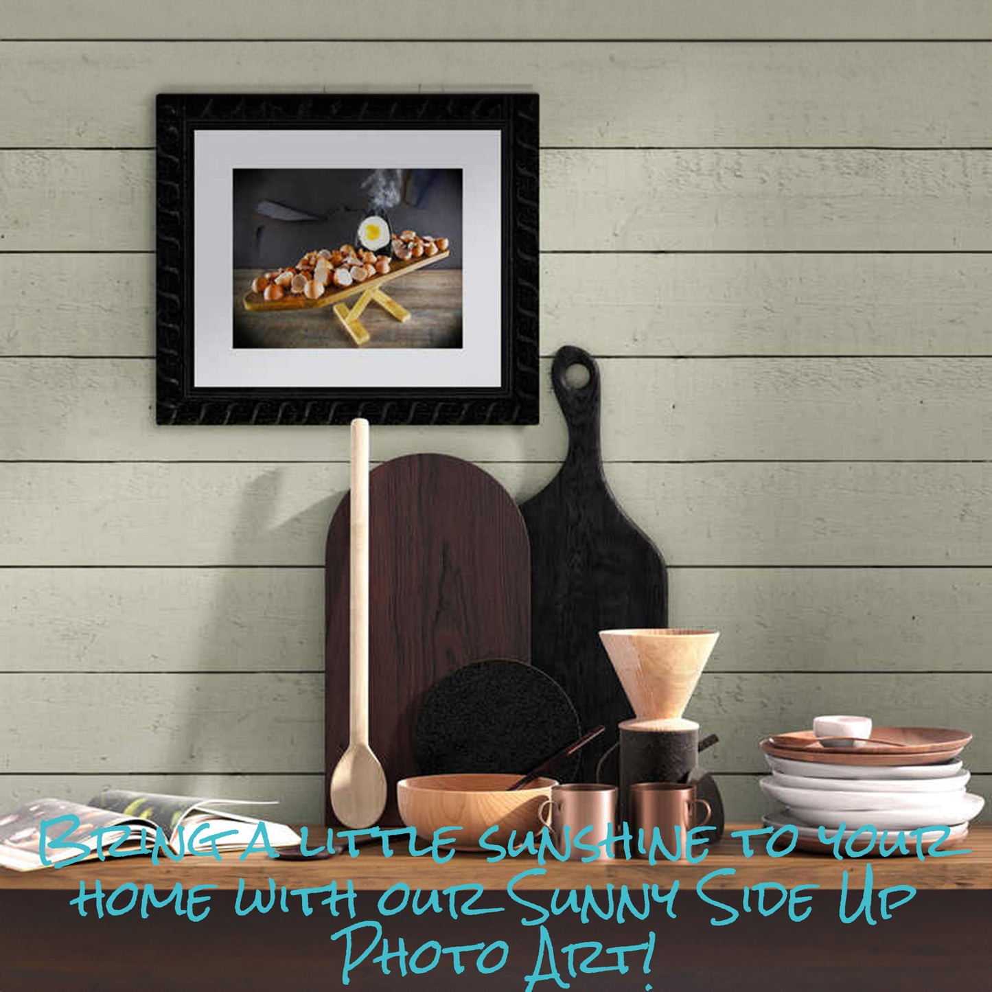 Whimsical Sunny Side Up Egg Kitchen Wall Art