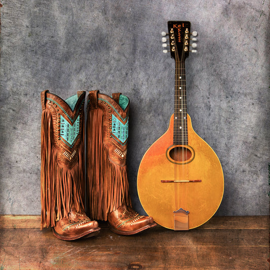 Cowgirl Boots and Mandolin Wall Art