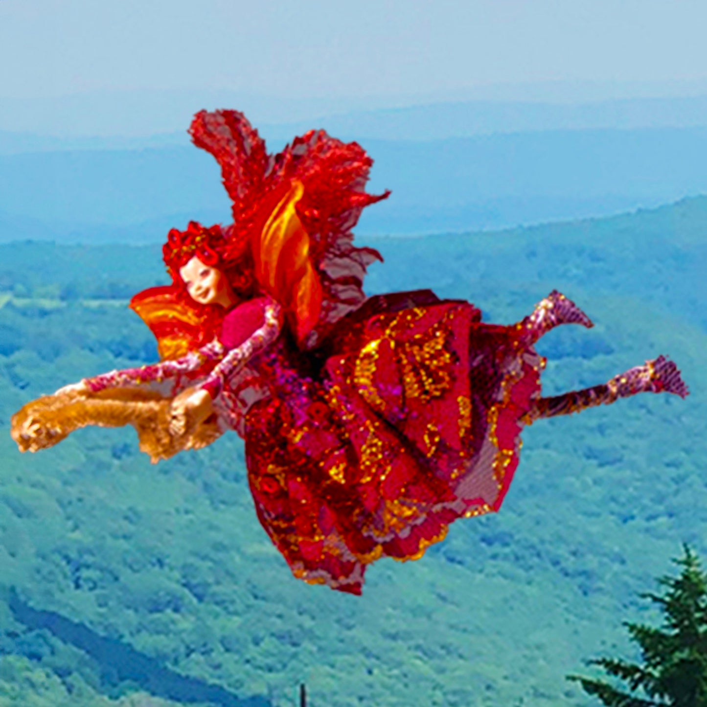 Enchanting Fairy and Hot Air Balloon Art