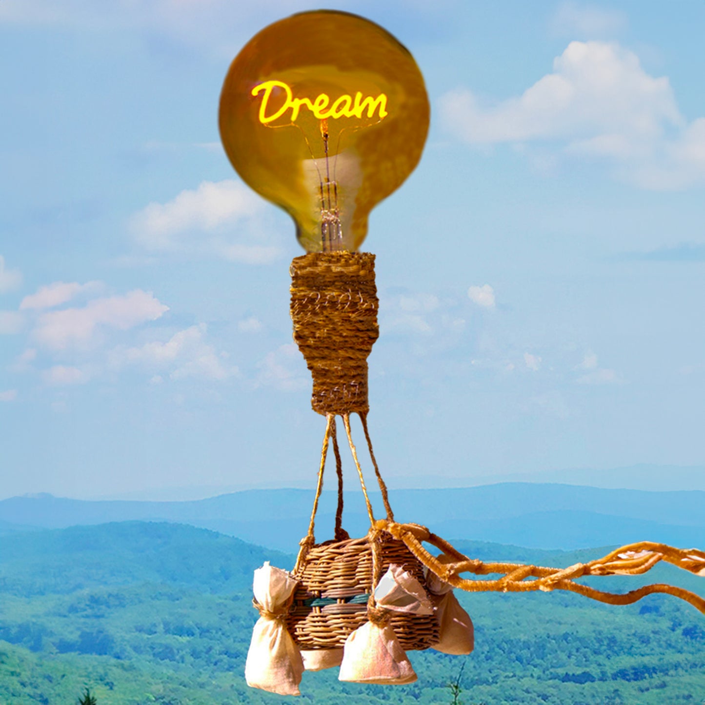 Enchanting Fairy and Hot Air Balloon Art