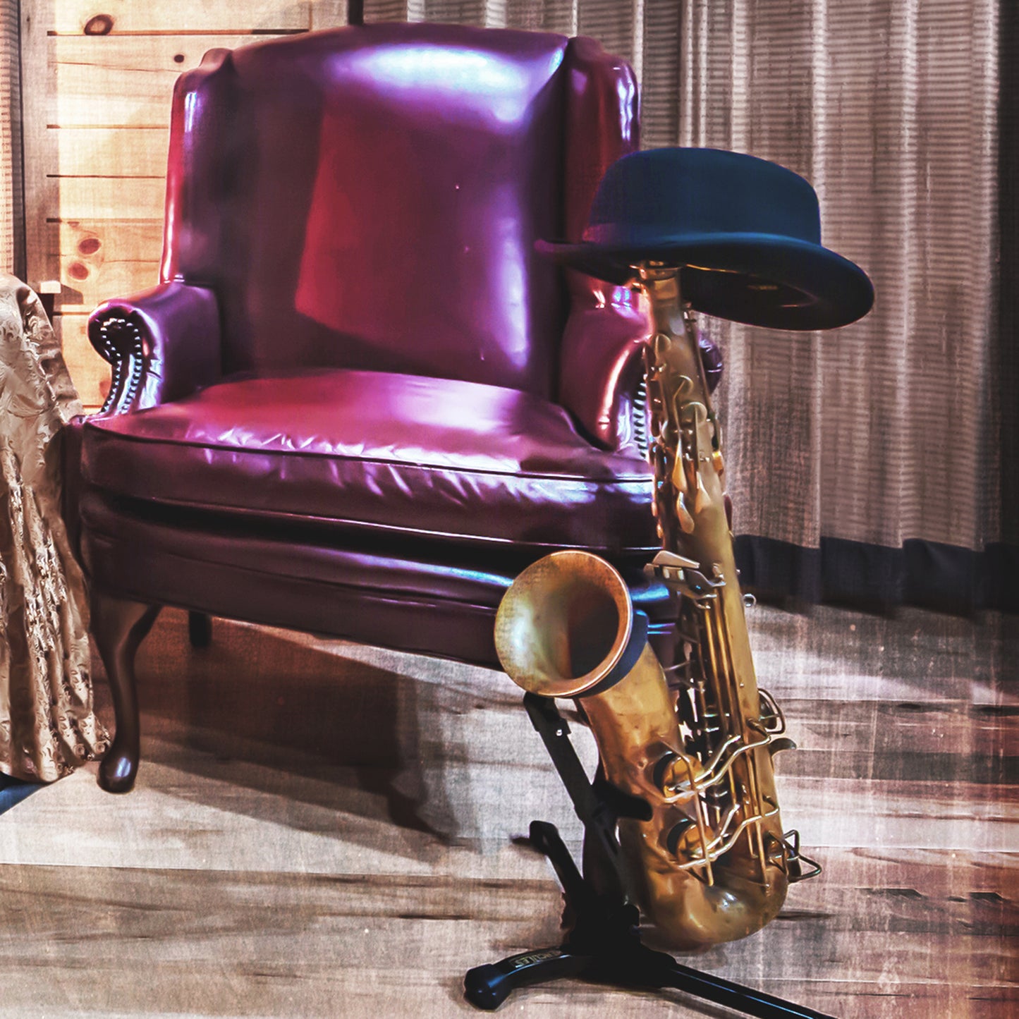 1930's Vintage Conn Saxophone Music Themed Art