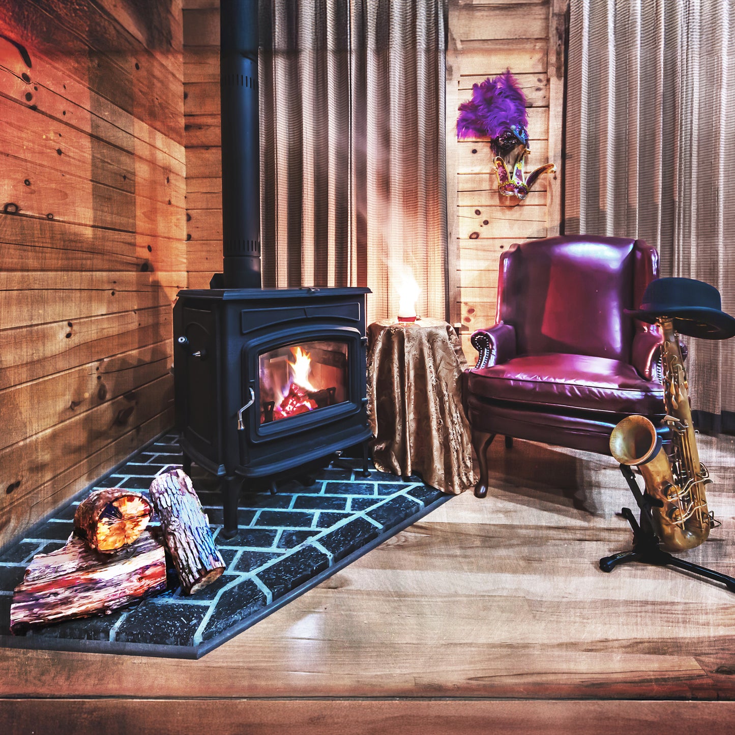 1930's Vintage Conn Saxophone Music Themed Art